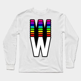 Rainbow Letter, W Long Sleeve T-Shirt